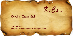 Kuch Csanád névjegykártya